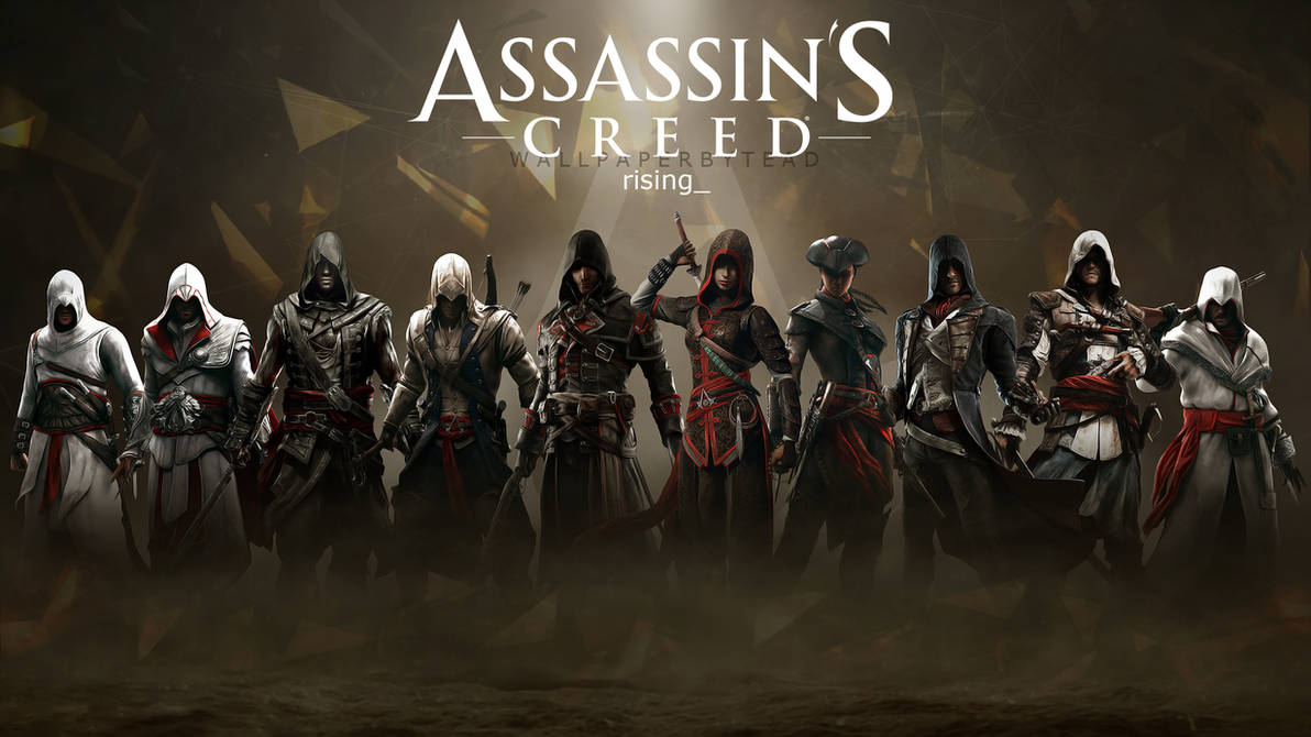 Assassin s лучшие части. Ассасин группа. Все ассасины. Ассасин Крид. Assassins Creed обои.