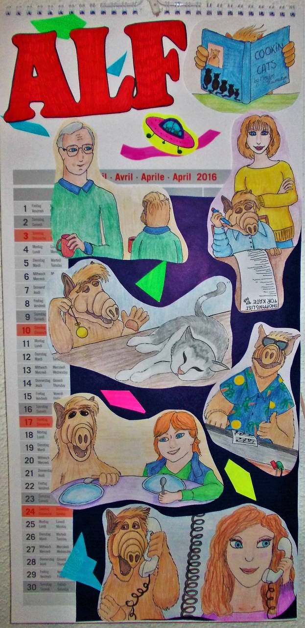 Alphagraphics Calender Alf - Calendar Theme for April 2016 by MoonyMina on DeviantArt