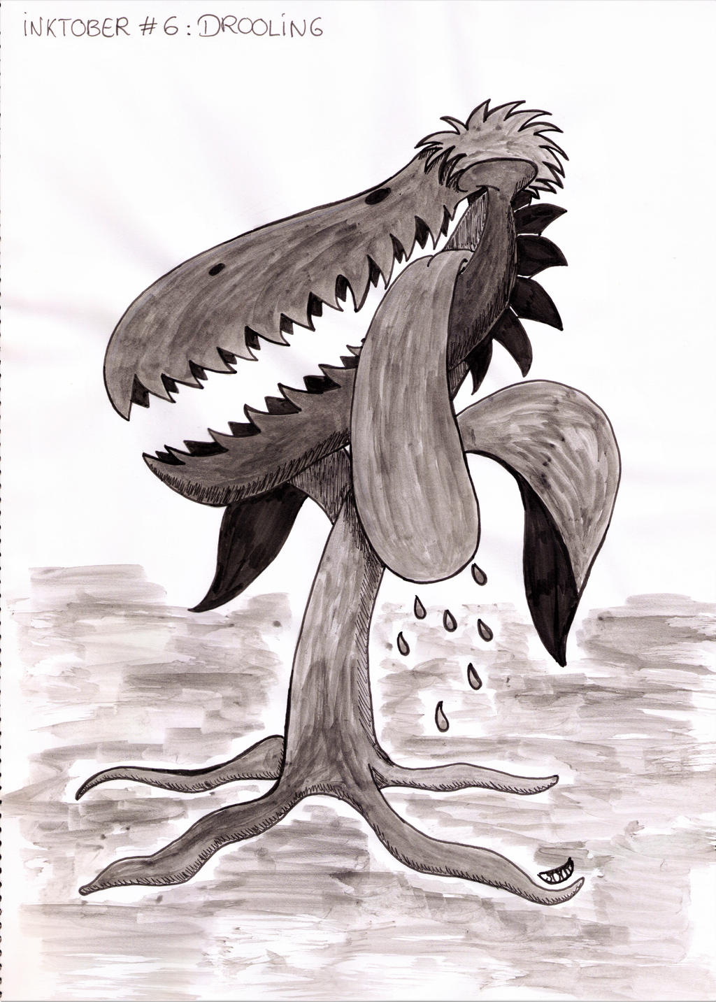 Drooling Ed Inktober #6 - Drooling by MoonyMina on DeviantArt