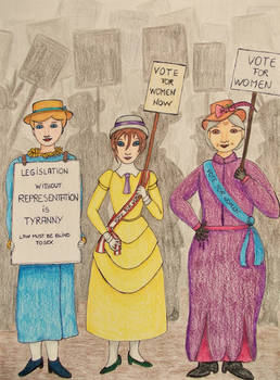 Suffragettes Jane Porter and Winifred Banks