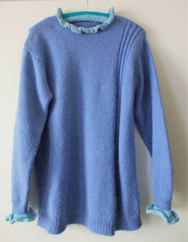 Upcycling/re-knitting: Forget-Me-Not pullover