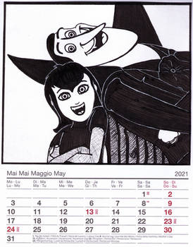 2021 Cartoon Charas Calendar: May - Mavis and Drac