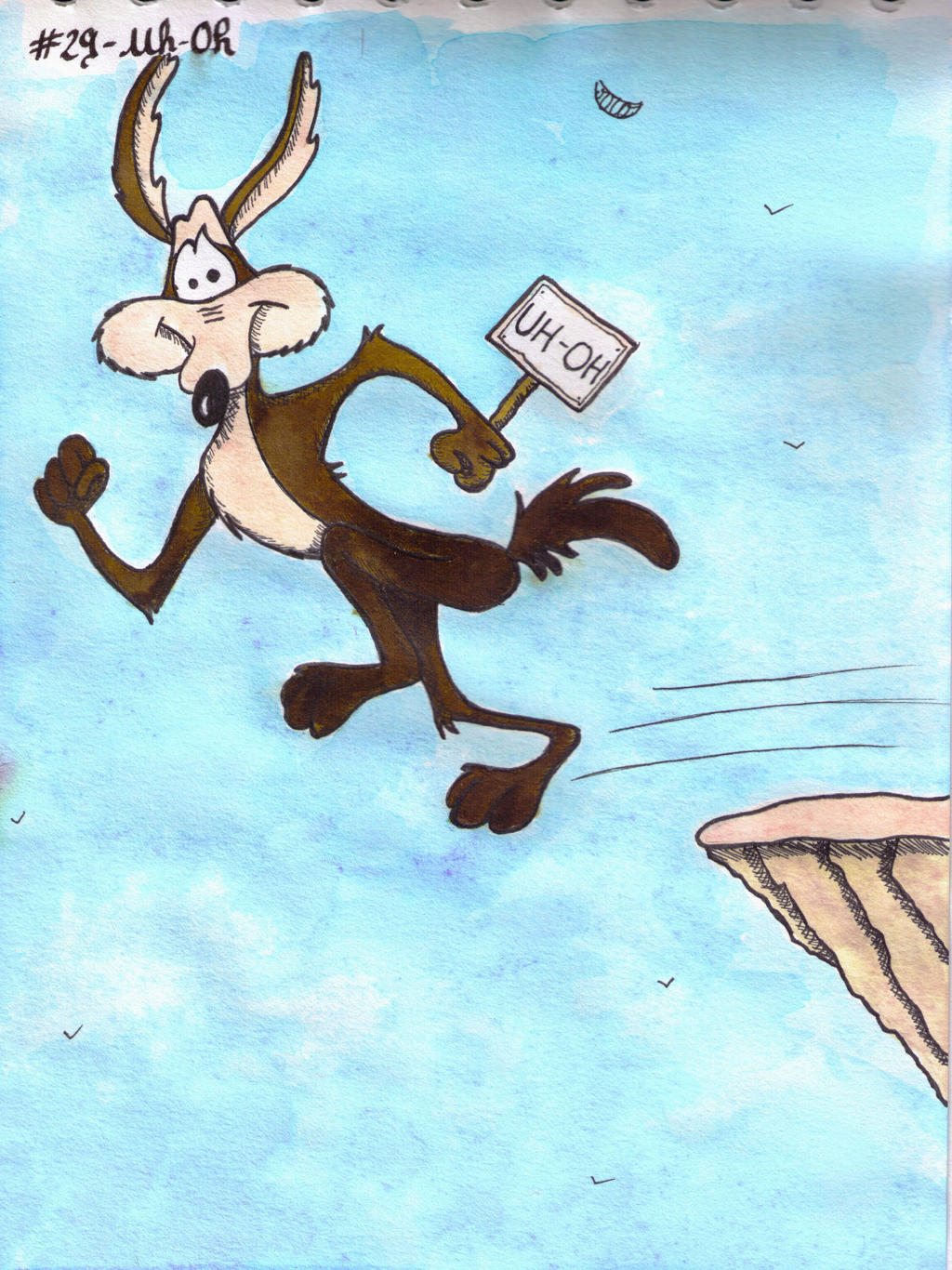 Uh Oh Ink Uh-Oh - Inktober 2022 - (water)colored by MoonyMina on DeviantArt