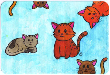 Kittens - Birthday Card for my friend Manuela