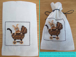 Bunny on a Stroll - Lavender Bag