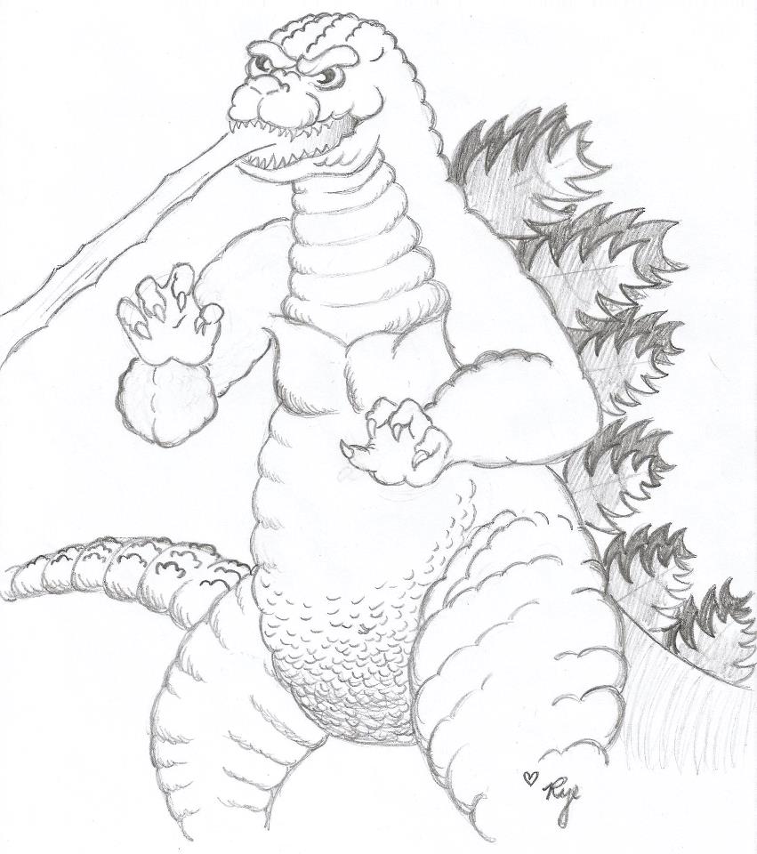 Godzilla Sketch Plan by MeLlamoRykieLeigh on DeviantArt