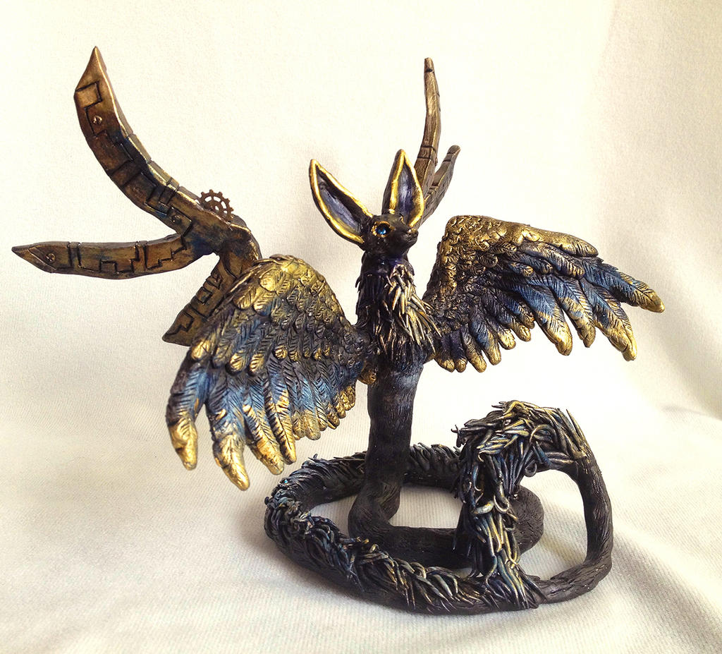 Anubis - Egyptian Steampunk Flying Fox Sculpture