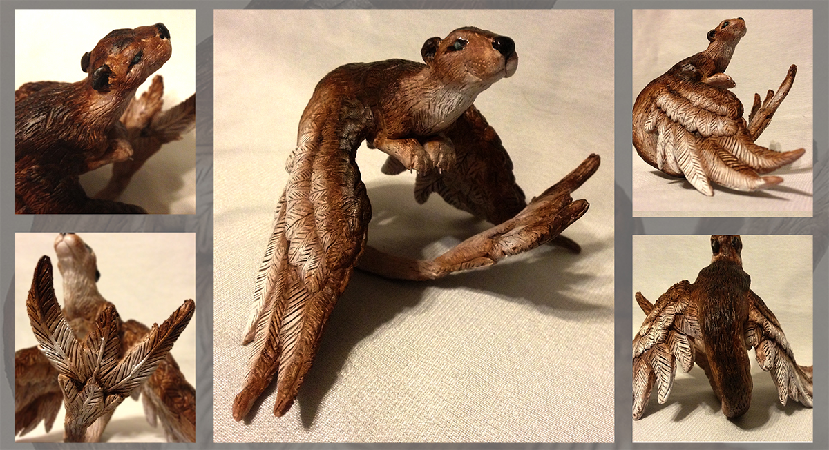 Saen - Winged Otter Sculpture