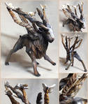 Fantasy Markhor Sculpture by LuxDani