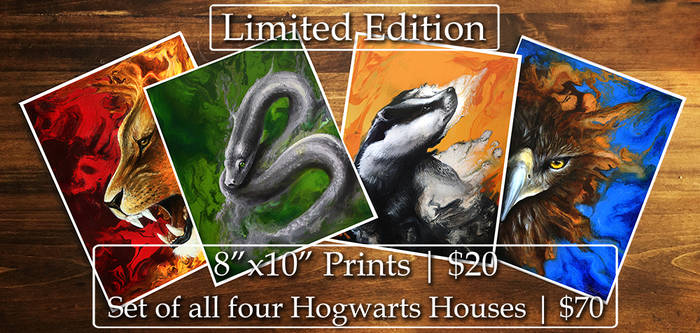 Hogwarts Houses - Limited Edition Prints
