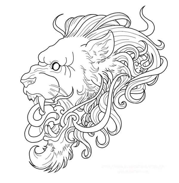 Neotraditional Lion WIP (tattoo project) by Fgore on DeviantArt
