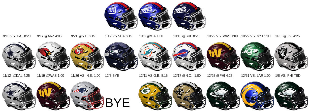 Giants Schedule By Dkh32688 On DeviantArt