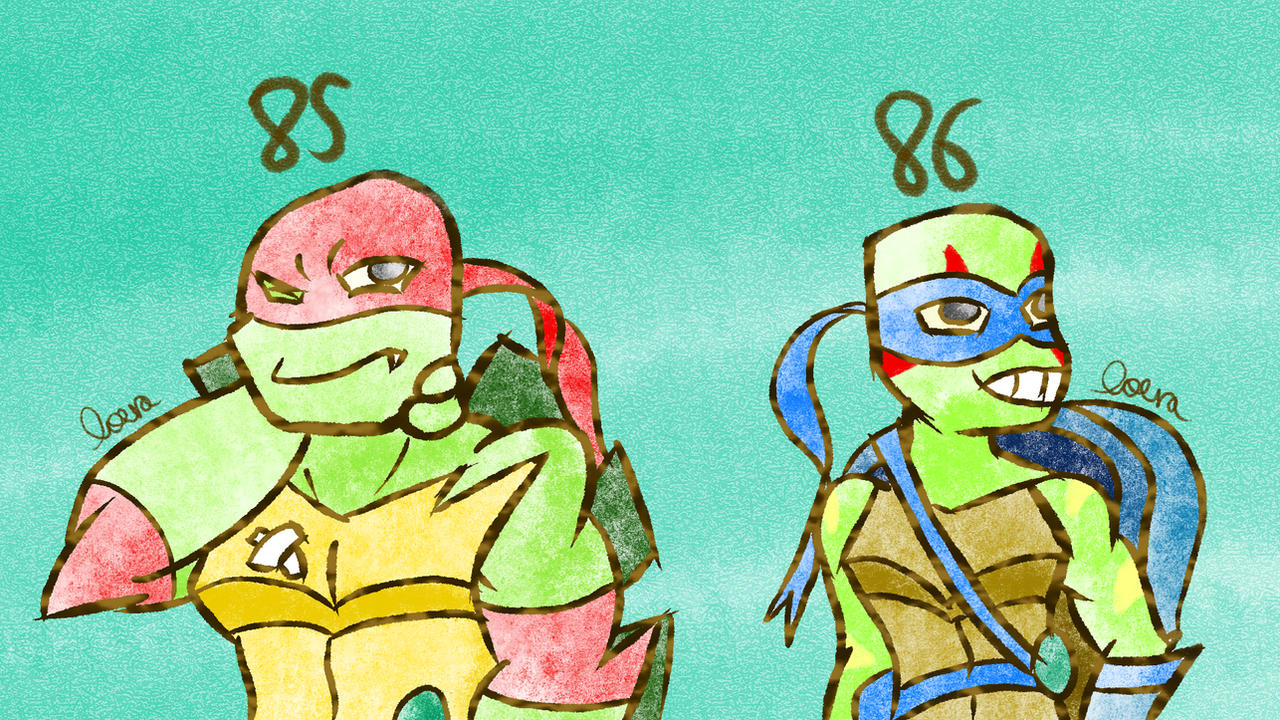 Leonardo X Raphael 85-86 of 89 Raphael and Leonardo from TMNT by Thecachanillafur on ...