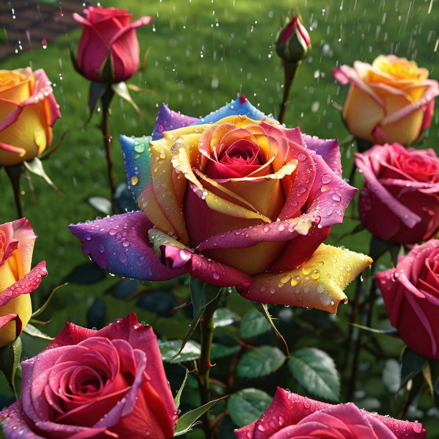 Colored Roses Dec Colored Roses 4 by ArgusX77 on DeviantArt