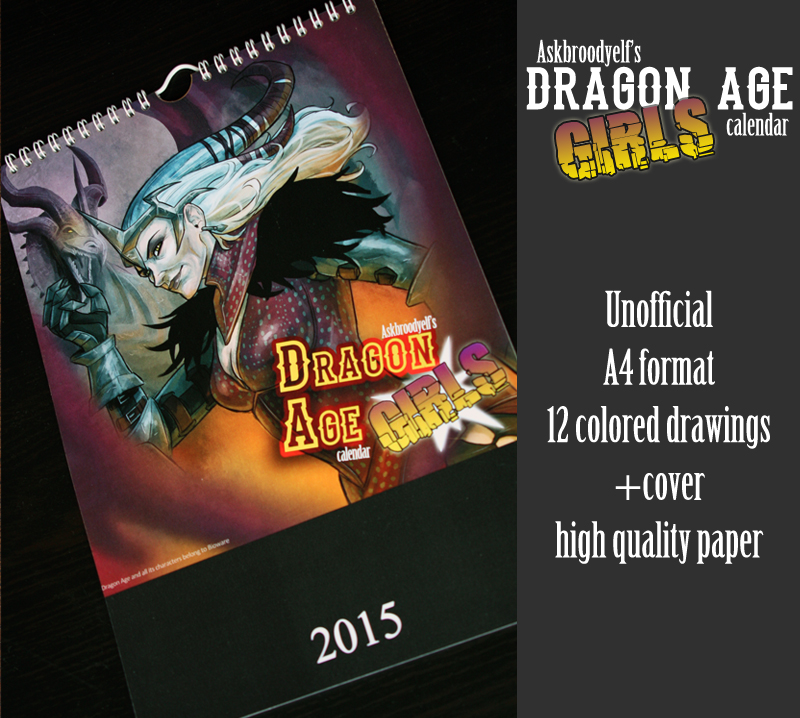 Dragon Age Girls 2015 Calendar: SALE OPEN!