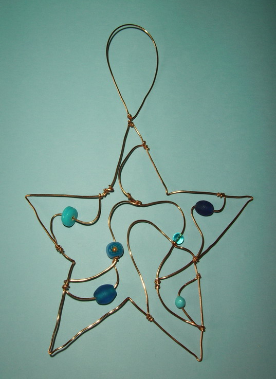 blue star Christmas decoration