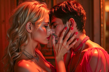 Love and sensuality by beautiful couple