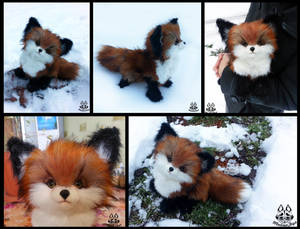 Hand made: Poseable fox cub