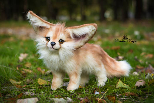 SOLD! Handmade Poseable toy Fennec Fox