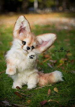 SOLD! Handmade Poseable toy Fennec Fox