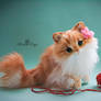 FOR SALE! Handmade Poseable toy fluffy kitten