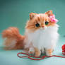 FOR SALE! Handmade Poseable toy fluffy kitten