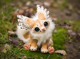 Handmade poseable Winged fox
