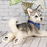 Poseable toy Husky puppy. 100% handmade!