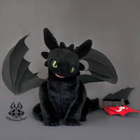 Toothless Poseable toy commission