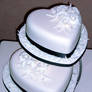 Double Heart Wedding Cake