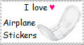 [STAMP] - I love Airplane Stickers