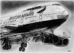 Boeing 747-400 drawing by alainmi