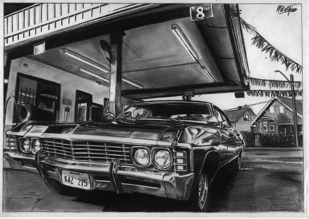 Chevrolet Impala 67' Supernatural drawing by alainmi on DeviantArt