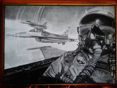 F-16 Pilot drawing