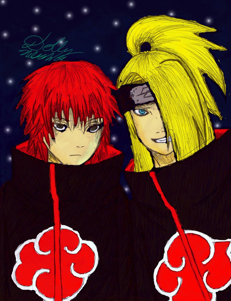 Colored Sasori and Deidara