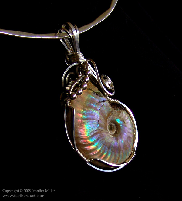 Amber's Ammonite Pendant