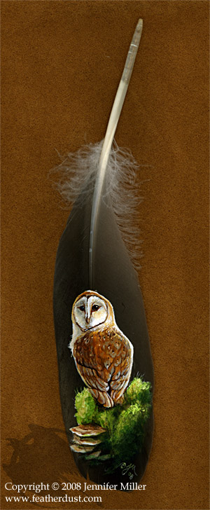 Painted Feather - Barn Owl II