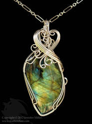 Autumn Leaf Labrorite Pendant