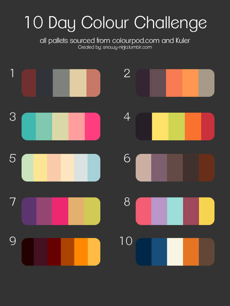 Color Path Challage 10 day colour challenge by Snowys-stock on DeviantArt