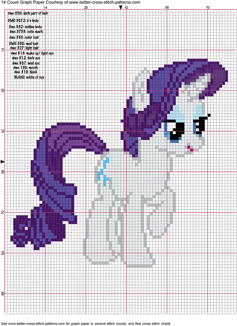 Rarity Cross Stitch Pattern by AgentLiri