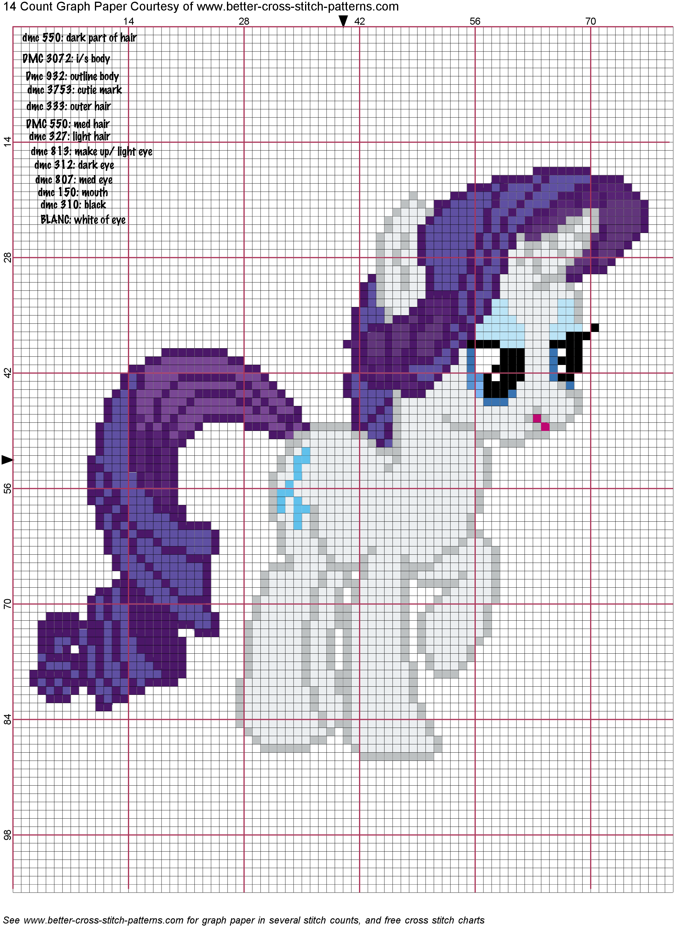 Rarity Cross Stitch Pattern by AgentLiri