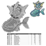 Vaporeon Cross Stitch Pattern