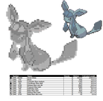 Glaceon Cross Stitch Pattern by AgentLiri