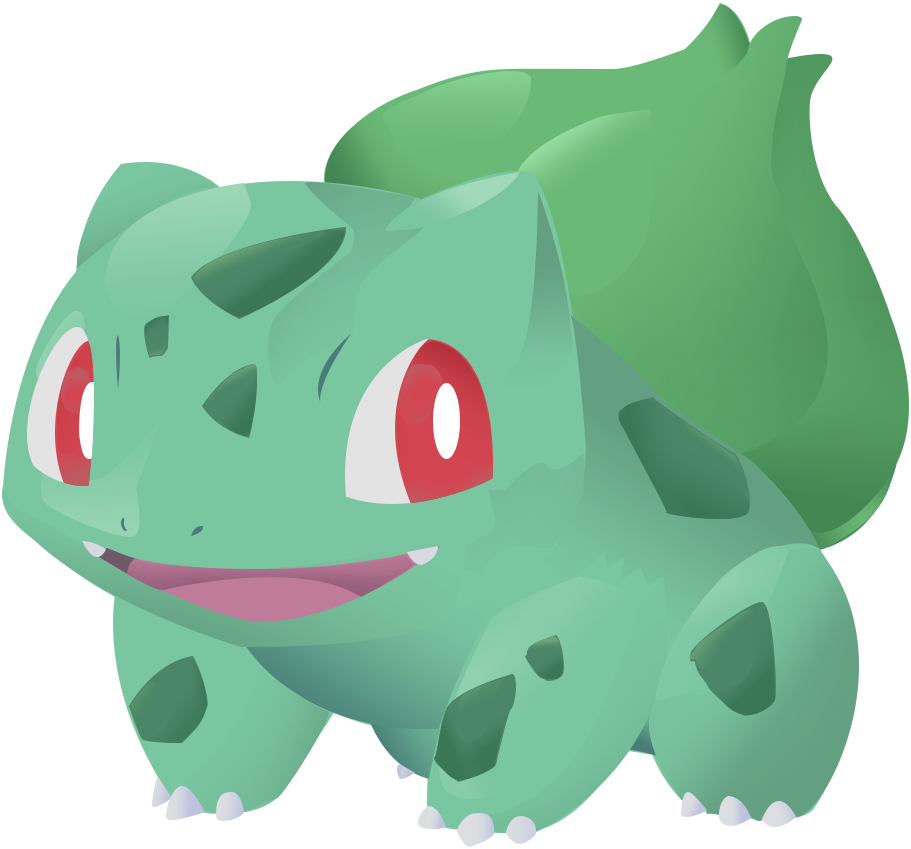 Bulbasaur Vector Lineless: 001