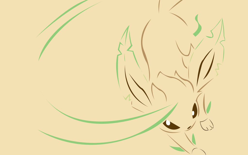 Simple Leafeon Wallpaper