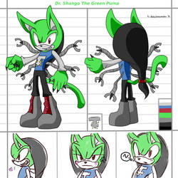 CM: Dr. Shango The Green Puma ref sheet