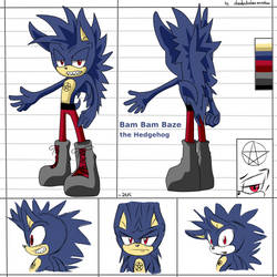 CM: Bam Bam Baze the hedgehog Ref Sheet