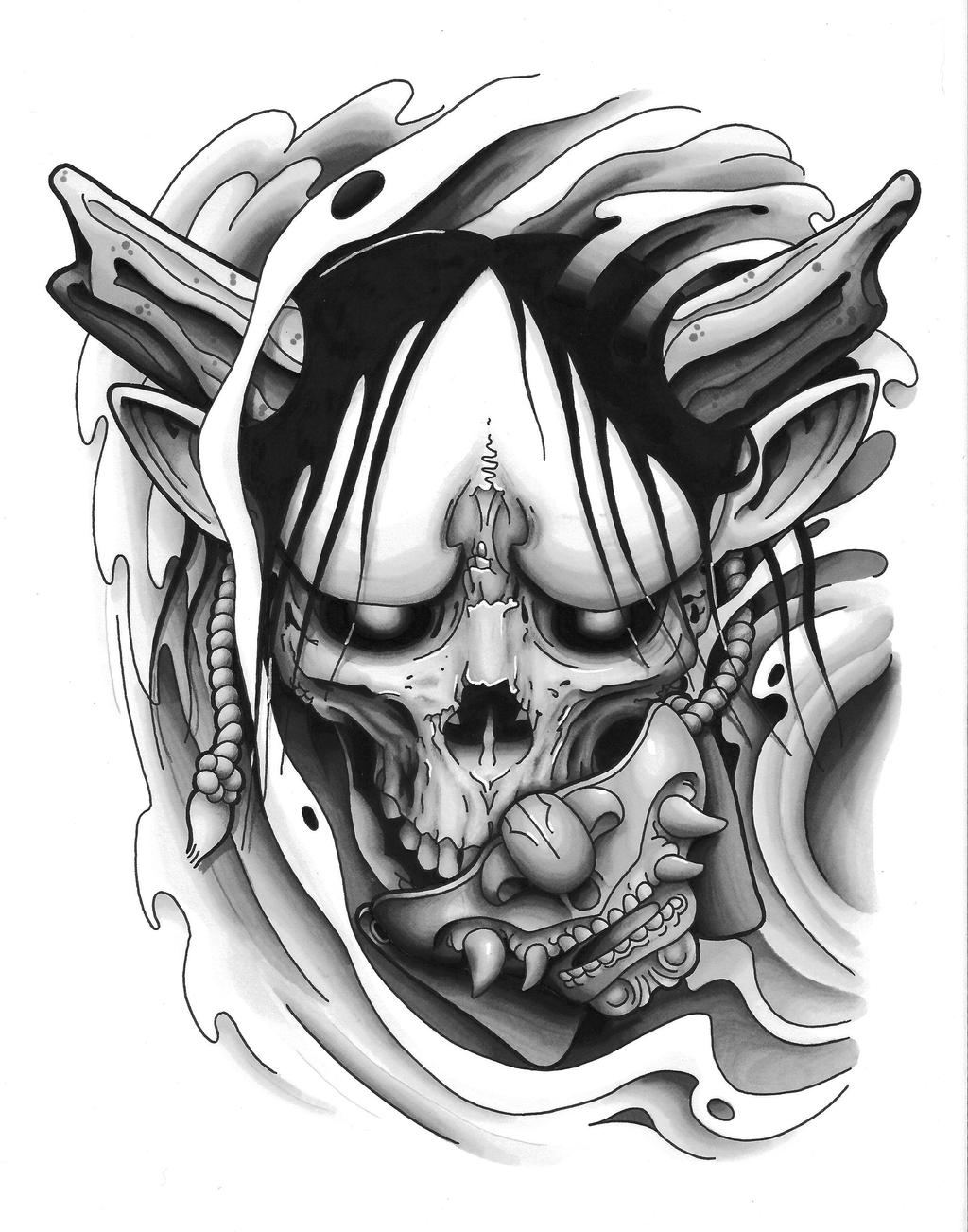 Hanya Skull Tattoo design