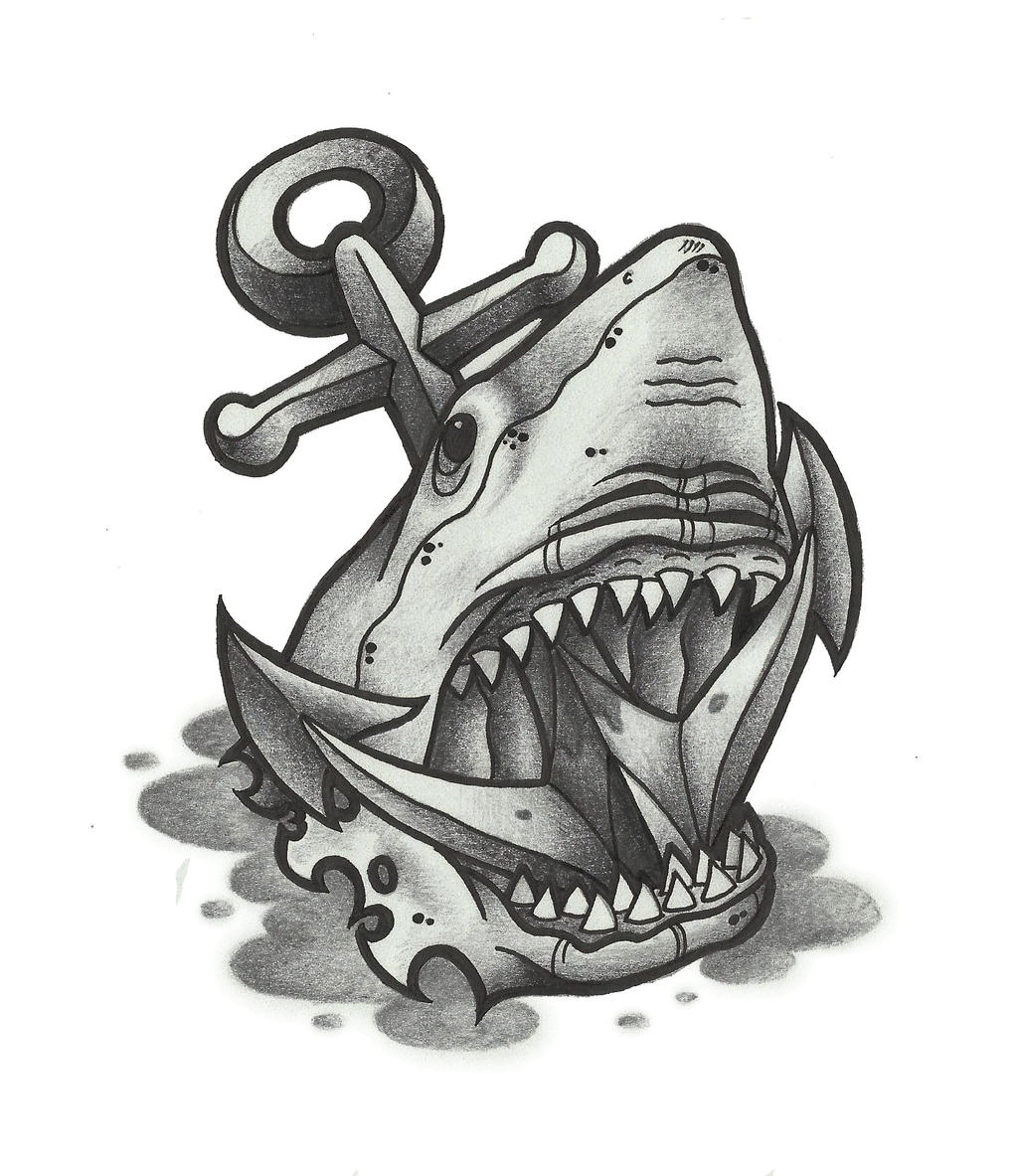 Shark and anchor Tattoo by funktgreen on DeviantArt