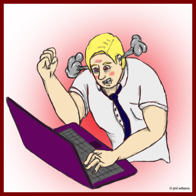 Angry typist by copywritenow on DeviantArt